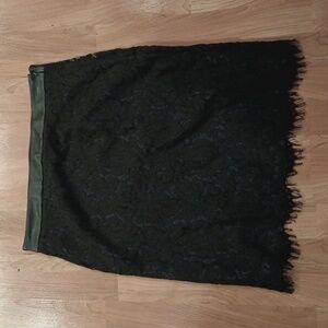 Brixton ivy black lace navy pencil skirt size M